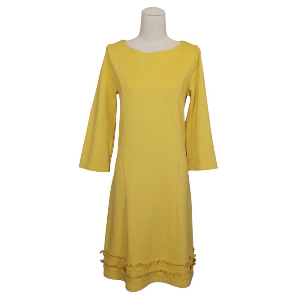 Boden Mod Jersey Knit Dress Mustard Yellow Sz 6 US